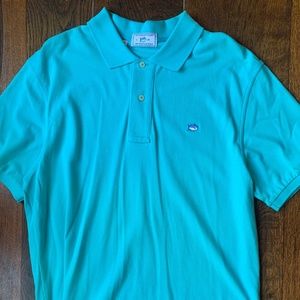 Large Blue Southern Tide Polo